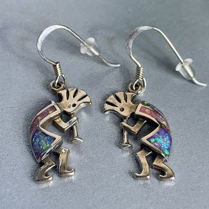 925 Kokopelli Dancer Earrings